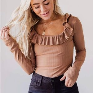 Lucy Ave Tan Body Suit